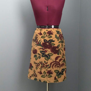 Vintage Bagatelle Mustard Yellow Corduroy Skirt